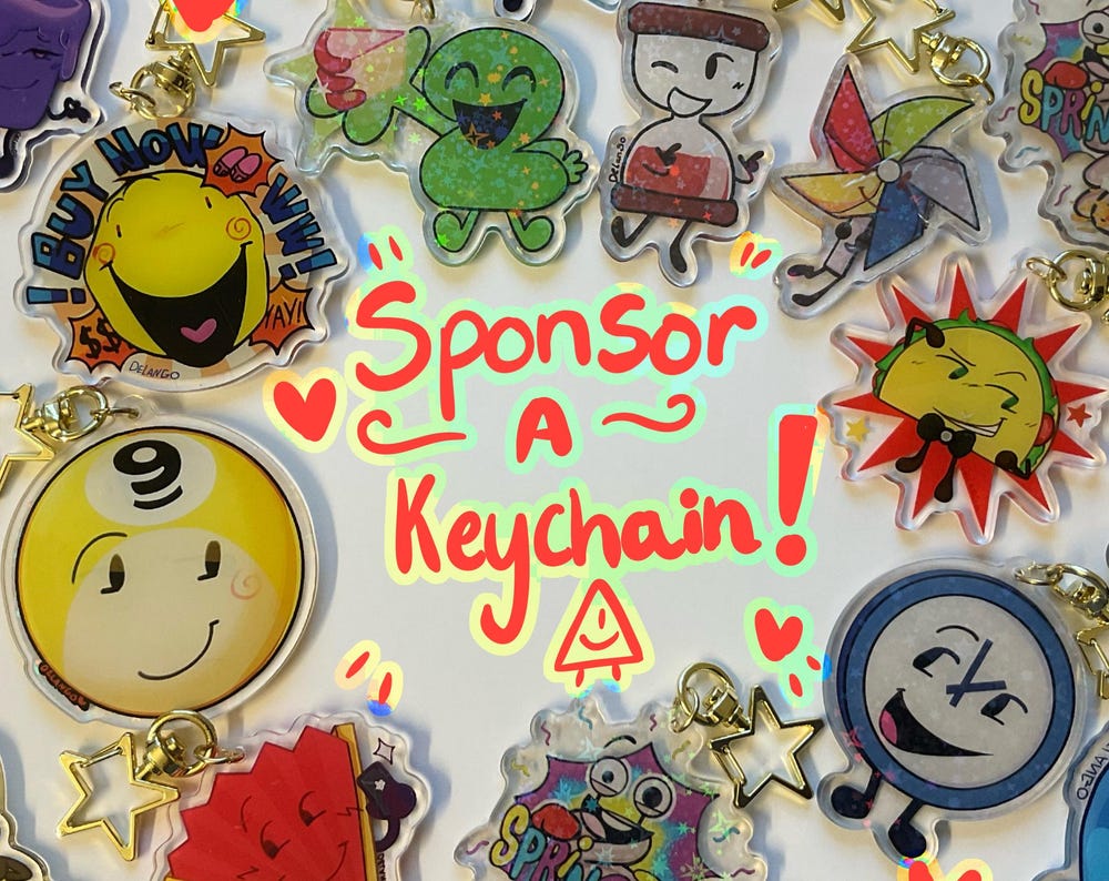 SPONSOR a keychain - custom keychain commission