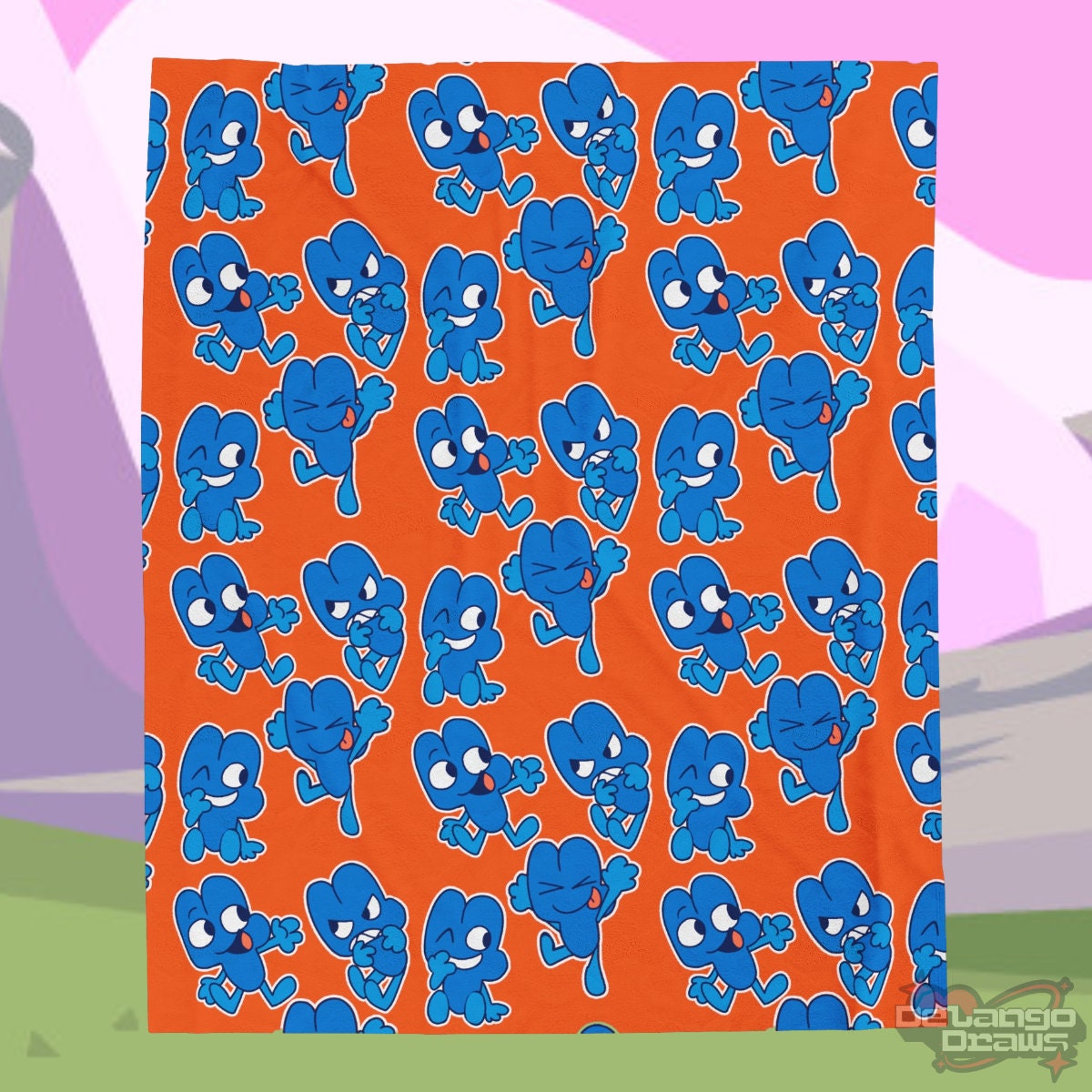 Four BFB Patterned Plush Blanket