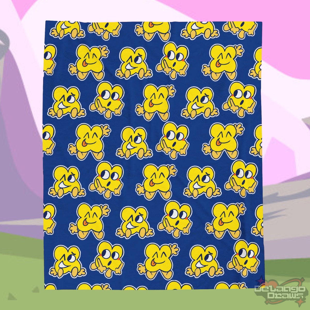 X BFB Patterned Plush Blanket