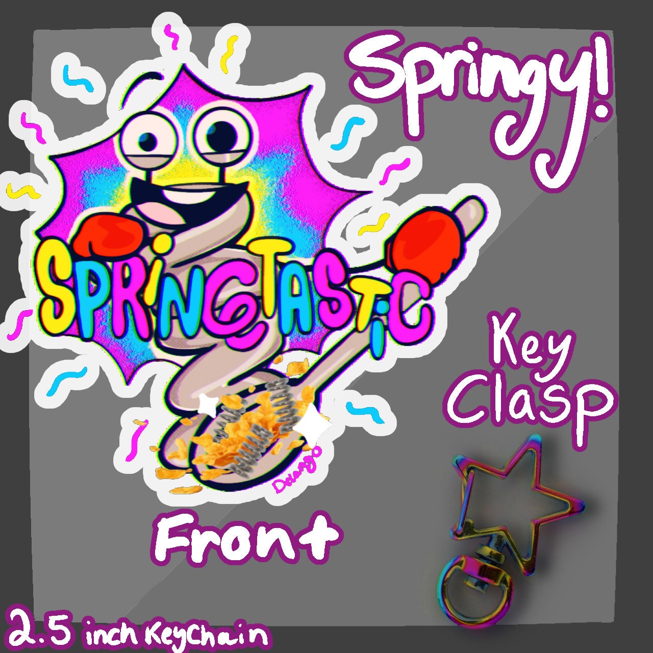 PREORDERS Springy Holographic Keychain - Inanimate insanity - Object shows