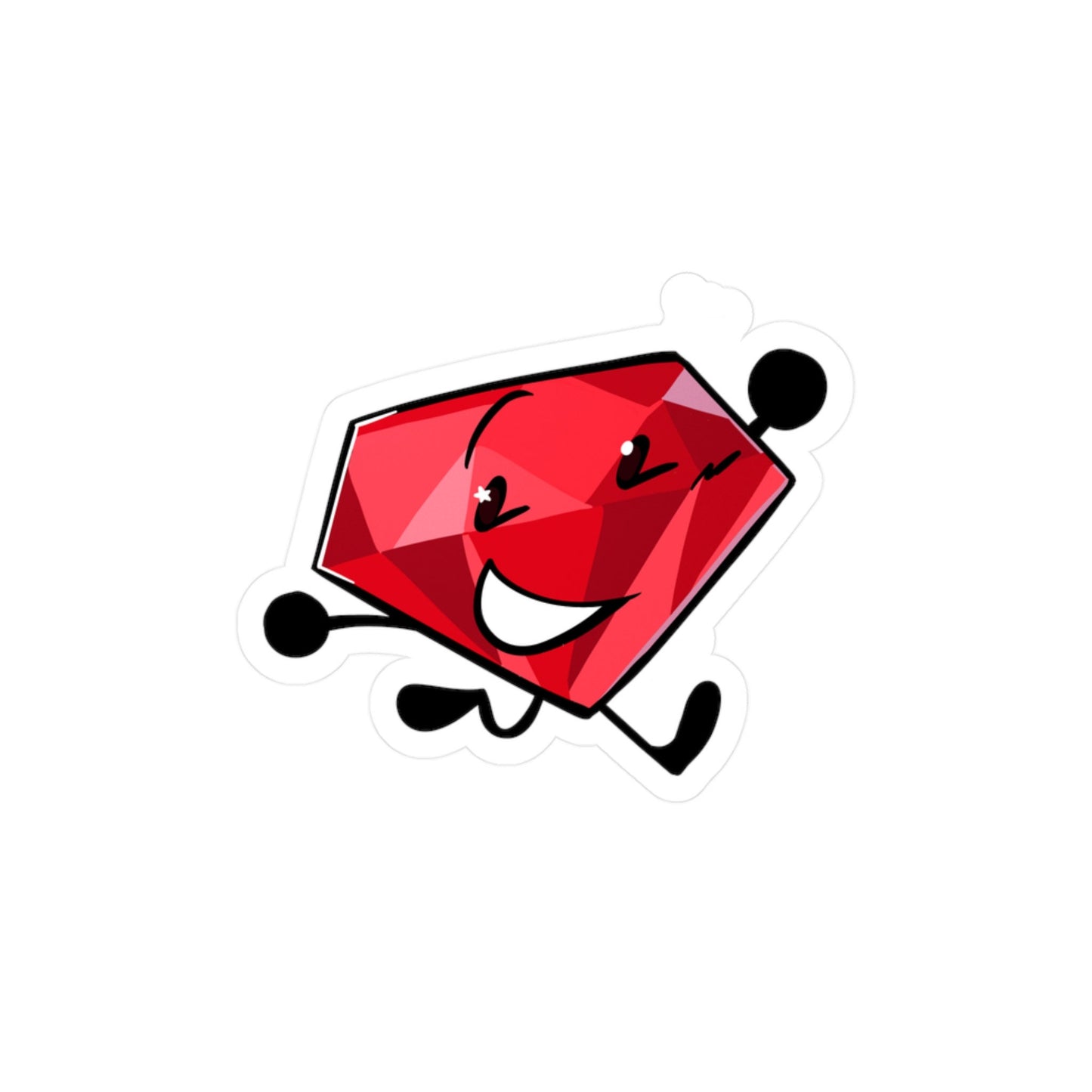 Ruby BFDI Sticker - Battle for Dream Island - Object Shows