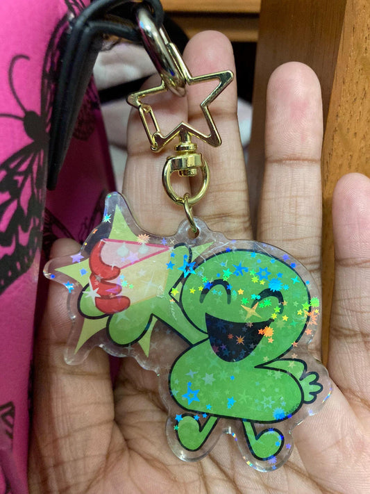 Two with cake Battle for Dream Island / TPOT / XFOHV -  Holographic Acrylic Keychain / Charm - object shows